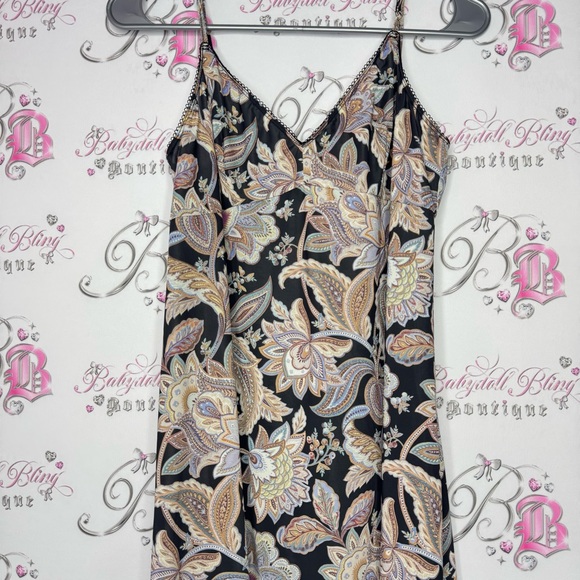 Zimmermann dress paisley floral soft stretchy lace detail trim adjustable straps - Picture 2 of 10